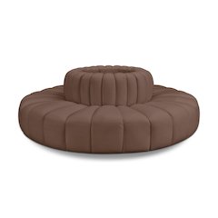 Arc Brown Vegan Leather Modular Sofa