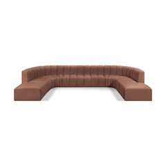 Arc Cognac Vegan Leather Modular Sofa