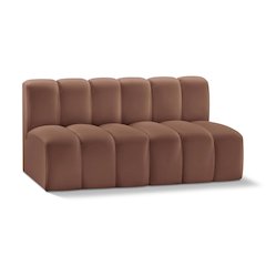 Arc Cognac Vegan Leather Modular Sofa