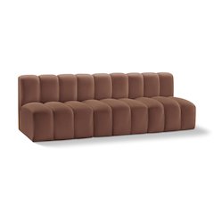 Arc Cognac Vegan Leather Modular Sofa