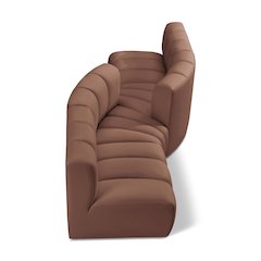 Arc Cognac Vegan Leather Modular Sofa