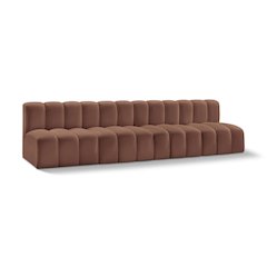 Arc Cognac Vegan Leather Modular Sofa