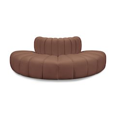 Arc Cognac Vegan Leather Modular Sofa
