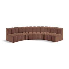 Arc Cognac Vegan Leather Modular Sofa