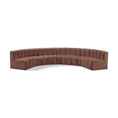 Arc Cognac Vegan Leather Modular Sofa