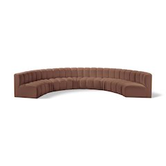 Arc Cognac Vegan Leather Modular Sofa