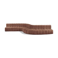 Arc Cognac Vegan Leather Modular Sofa