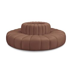 Arc Cognac Vegan Leather Modular Sofa