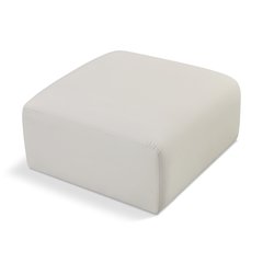 Arc Cream Vegan Leather Ottoman
