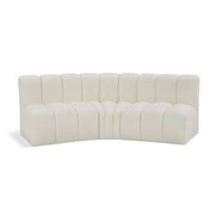 Arc Cream Vegan Leather Modular Sofa