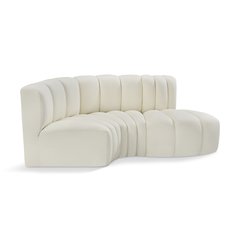 Arc Cream Vegan Leather Modular Sofa