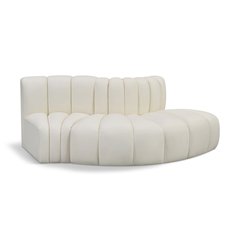 Arc Cream Vegan Leather Modular Sofa