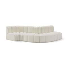 Arc Cream Vegan Leather Modular Sofa