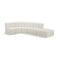 Arc Cream Vegan Leather Modular Sofa