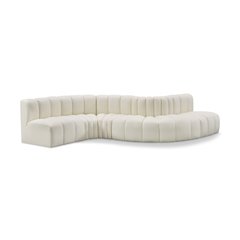 Arc Cream Vegan Leather Modular Sofa