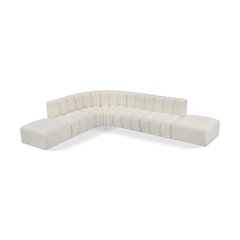 Arc Cream Vegan Leather Modular Sofa