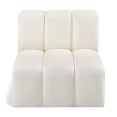 Arc Cream Vegan Leather Straight Chair