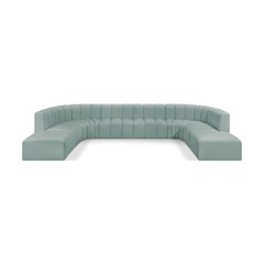Arc Mint Green Vegan Leather Modular Sofa