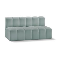 Arc Mint Green Vegan Leather Modular Sofa