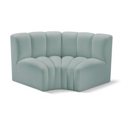 Arc Mint Green Vegan Leather Modular Sofa