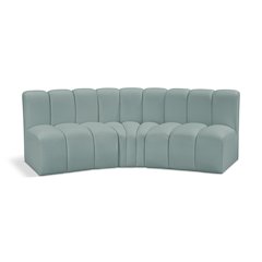Arc Mint Green Vegan Leather Modular Sofa