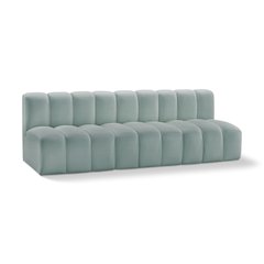 Arc Mint Green Vegan Leather Modular Sofa