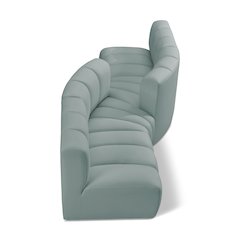 Arc Mint Green Vegan Leather Modular Sofa