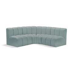 Arc Mint Green Vegan Leather Modular Sofa