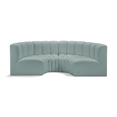 Arc Mint Green Vegan Leather Modular Sofa