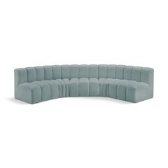 Arc Mint Green Vegan Leather Modular Sofa