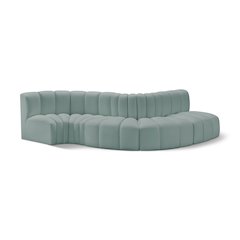 Arc Mint Green Vegan Leather Modular Sofa