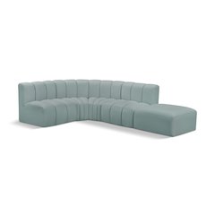 Arc Mint Green Vegan Leather Modular Sofa