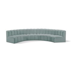 Arc Mint Green Vegan Leather Modular Sofa