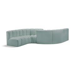 Arc Mint Green Vegan Leather Modular Sofa