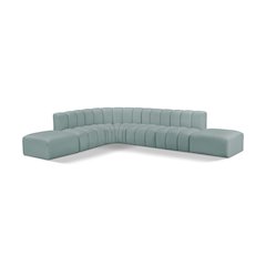 Arc Mint Green Vegan Leather Modular Sofa