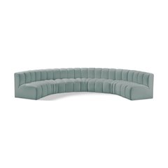 Arc Mint Green Vegan Leather Modular Sofa