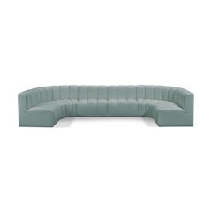 Arc Mint Green Vegan Leather Modular Sofa