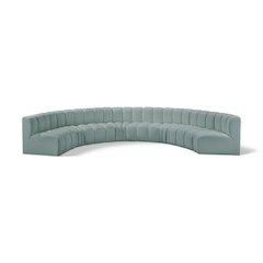 Arc Mint Green Vegan Leather Modular Sofa