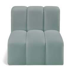 Arc Mint Green Vegan Leather Straight Chair
