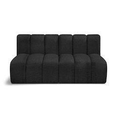 Arc Black Boucle Fabric Modular Sofa