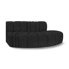Arc Black Boucle Fabric Modular Sofa