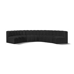 Arc Black Boucle Fabric Modular Sofa
