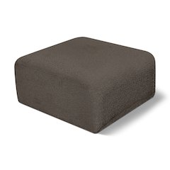 Arc Brown Boucle Fabric Ottoman
