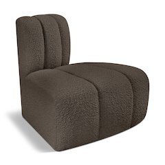 Arc Brown Boucle Fabric Reverse Corner