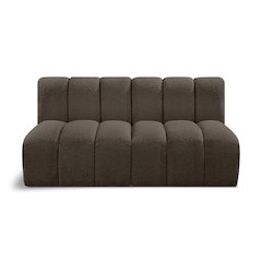 Arc Brown Boucle Fabric Modular Sofa