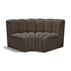Arc Brown Boucle Fabric Modular Sofa