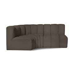 Arc Brown Boucle Fabric Modular Sofa