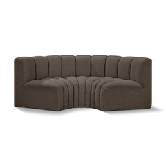 Arc Brown Boucle Fabric Modular Sofa