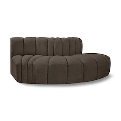 Arc Brown Boucle Fabric Modular Sofa