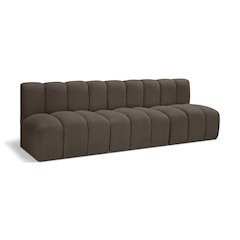 Arc Brown Boucle Fabric Modular Sofa